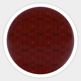 Swirl - Red  on Black Ink Sticker